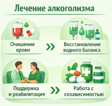 лечение алкоголизма в Верхней Салде этапы